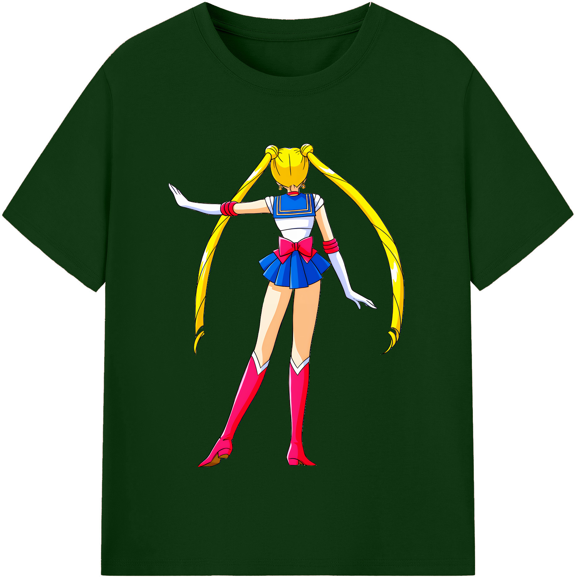 （画像用） 美少女戦士セーラームーン 月野 うさぎ つきの うさぎ Sailor Moon Tsukino Usagi 綿100％半袖Tシャツ（フロントプリント）